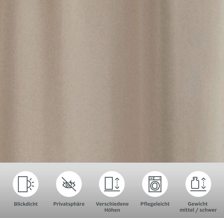 Bruno Banani Gordijn Lagan set van 2 geweven microvezel verschillende maten effen kleur bestseller (2 stuks)