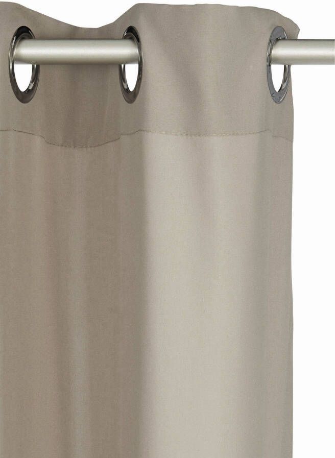 Bruno Banani Gordijn Lagan set van 2 geweven microvezel verschillende maten effen kleur bestseller (2 stuks) - Foto 4