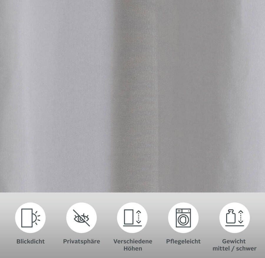 Bruno Banani Gordijn Lagan set van 2 geweven microvezel verschillende maten effen kleur bestseller (2 stuks)