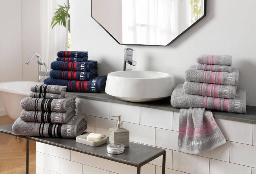 Bruno Banani Handdoekenset Daniel 1 badlaken 70x140 2 handdoeken 50x100 2 gastendoekjes 30x50 (set 5-delig) - Foto 5