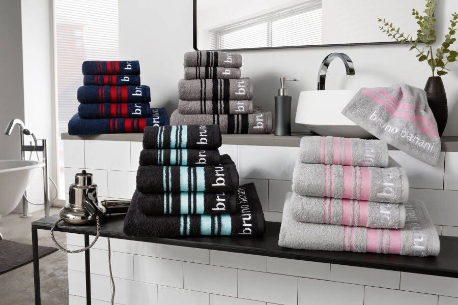 Bruno Banani Handdoekenset Daniel 1 badlaken 70x140 2 handdoeken 50x100 2 gastendoekjes 30x50 (set 5-delig) - Foto 6