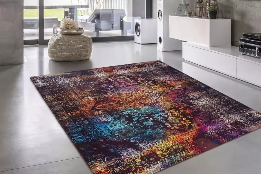 Bruno Banani Vloerkleed Emery Vintage-design oriënt-decor met randdessin korte pool - Foto 4