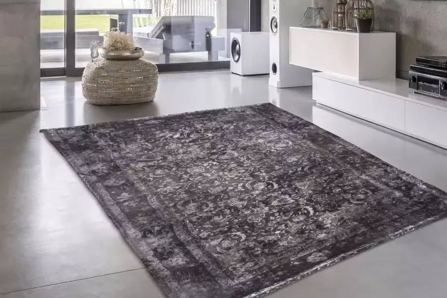 Bruno Banani Vloerkleed Everly Vintage-design moderne used look laagpolig vloerkleed met randdessin - Foto 3