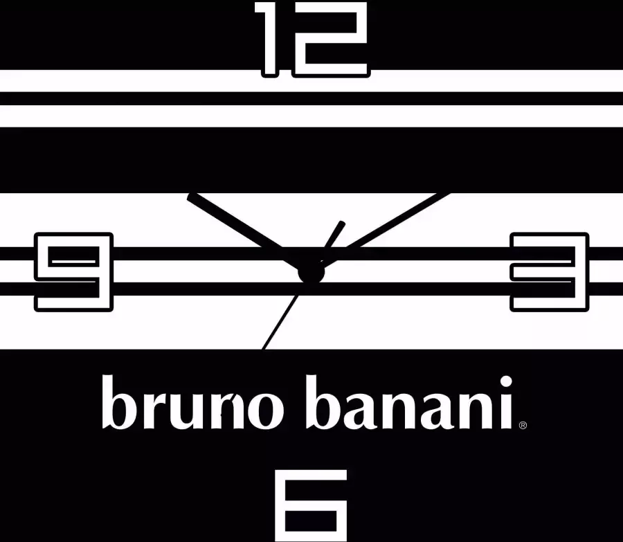 Bruno Banani Wandklok Strepen op aluminium - Foto 2