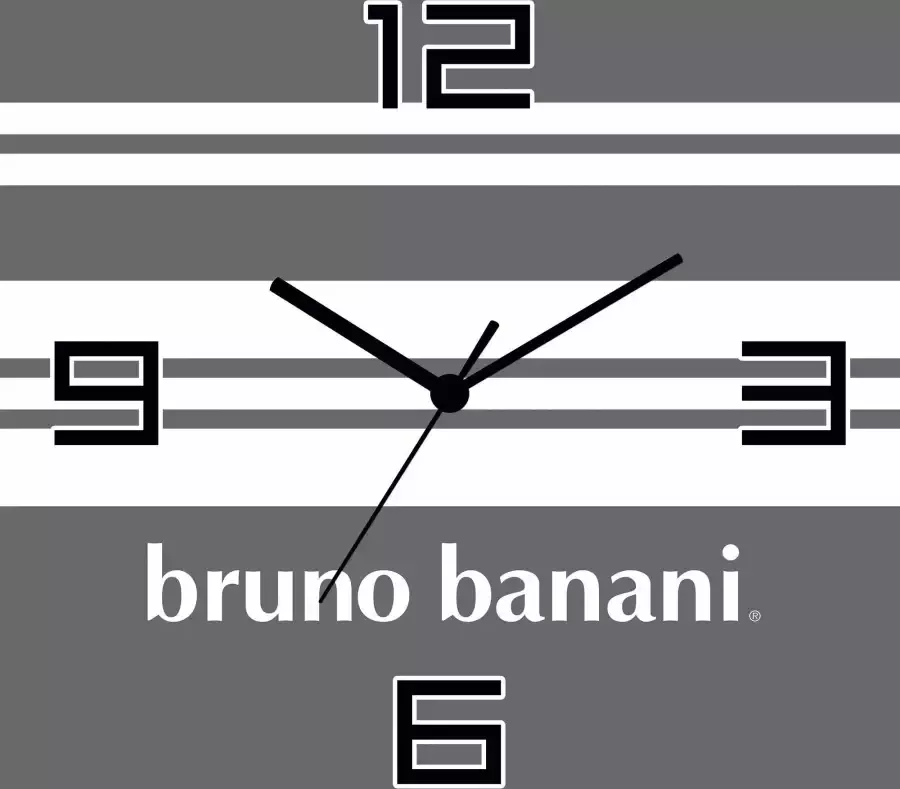 Bruno Banani Wandklok Strepen op aluminium - Foto 2