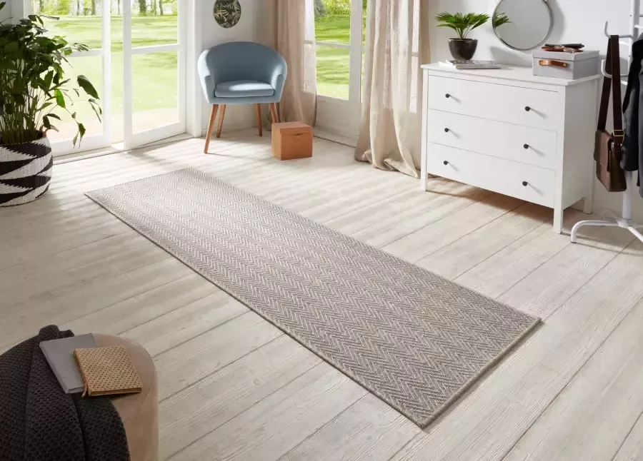 BT Carpet Loper binnen & buiten sisal-look Nature grijs antraciet 80x250 cm - Foto 3