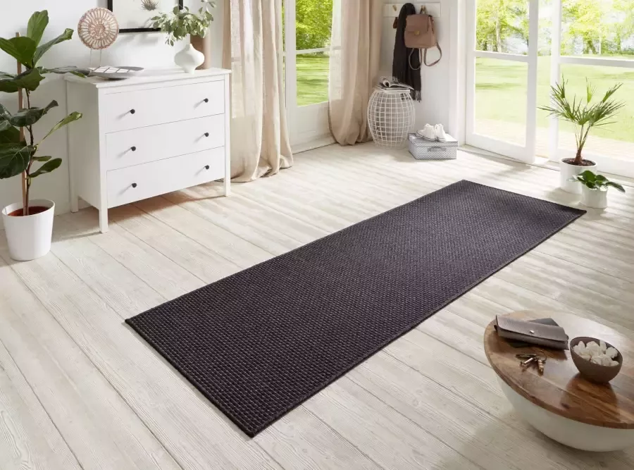 BT Carpet Loper sisal-look binnen & buiten Nature bruin antraciet 80x250 cm - Foto 3