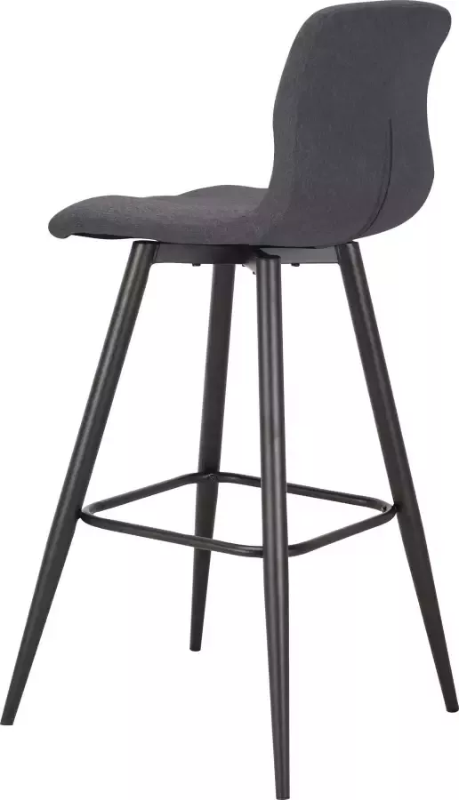 ByLIVING Barkruk Simone set van 2 vintage bruin of weefstof antraciet (set 2 stuks) - Foto 8