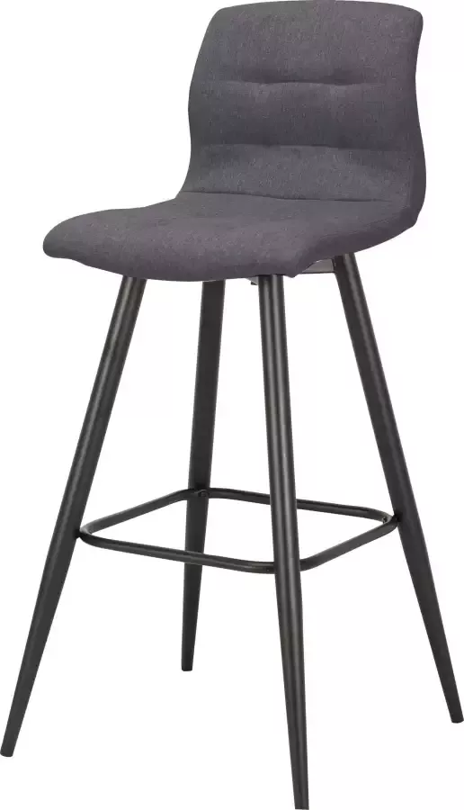 ByLIVING Barkruk Simone set van 2 vintage bruin of weefstof antraciet (set 2 stuks) - Foto 9