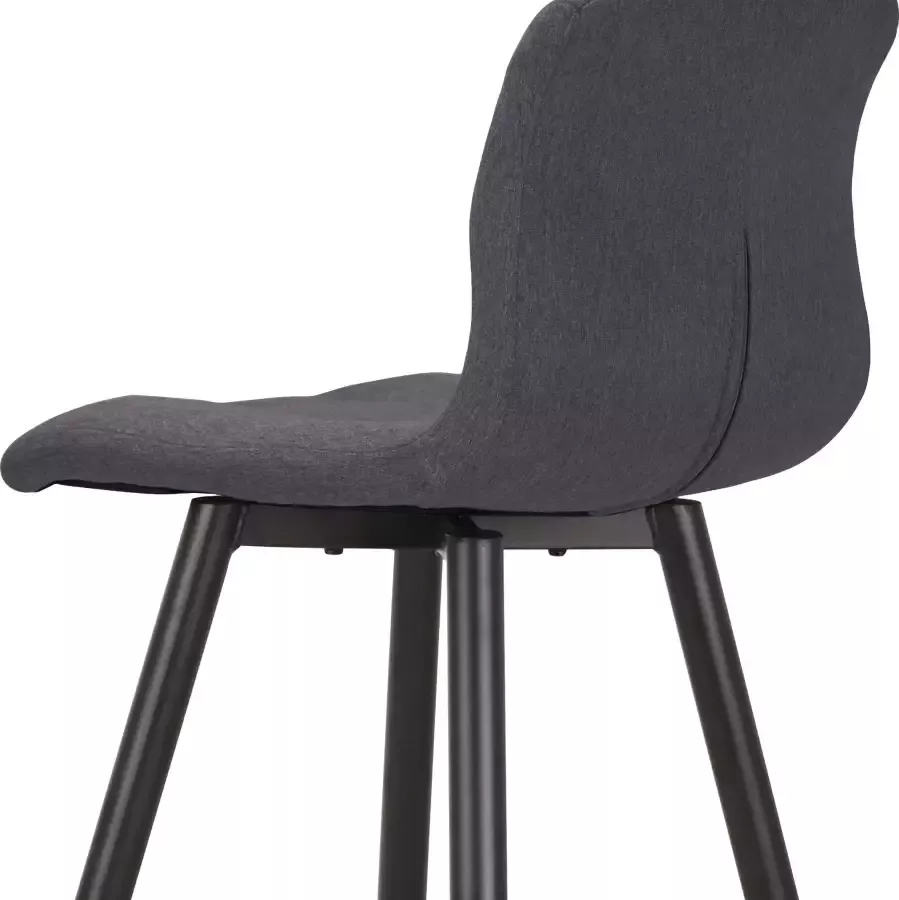 ByLIVING Barkruk Simone set van 2 vintage bruin of weefstof antraciet (set 2 stuks) - Foto 2