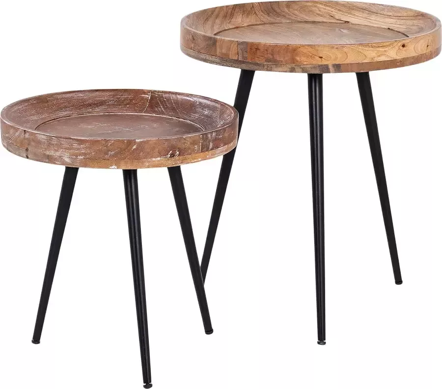 ByLIVING Bijzettafel AVA Massief rond tafelblad diameter 38 of 45 cm - Foto 4