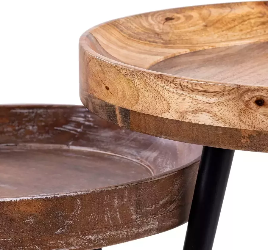 ByLIVING Bijzettafel AVA Massief rond tafelblad diameter 38 of 45 cm - Foto 3