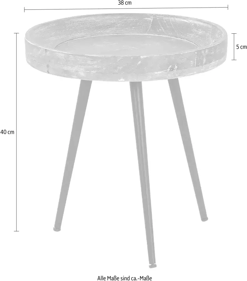 ByLIVING Bijzettafel AVA Massief rond tafelblad diameter 38 of 45 cm - Foto 5
