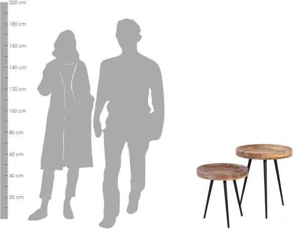 ByLIVING Bijzettafel AVA Massief rond tafelblad diameter 38 of 45 cm - Foto 10