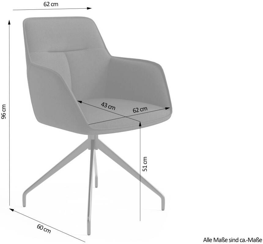 ByLIVING Eetkamerstoel Memphis (set 2 stuks) - Foto 2