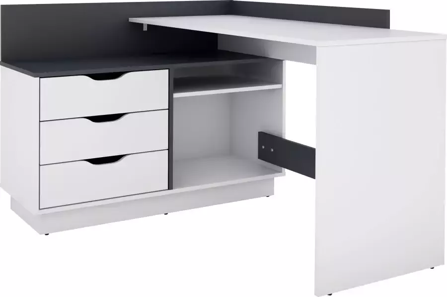 ByLIVING Hoekbureau Bern Breedte 129 cm rechts of links te monteren - Foto 5