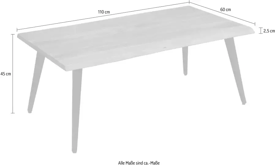 ByLIVING Salontafel Caddy Tafelblad met boomstamrand breedte 110 of 60 cm - Foto 7