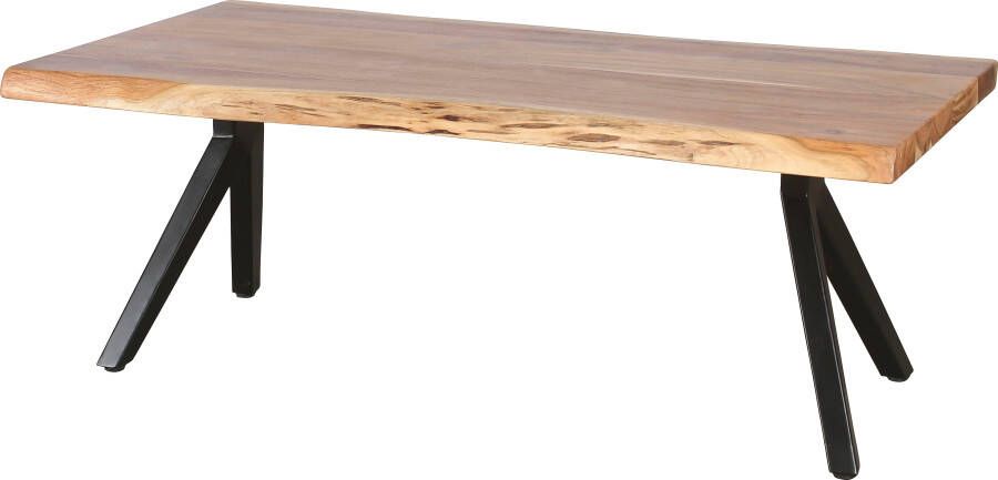 ByLIVING Salontafel Cheta van massief acaciahout 35 mm met natuurlijk schaaldeel breedte 115 cm - Foto 7
