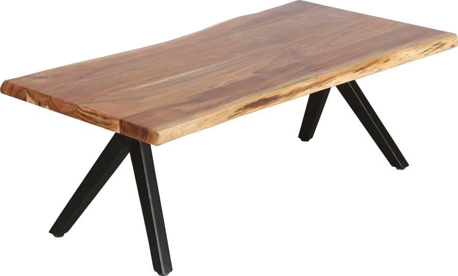 ByLIVING Salontafel Cheta van massief acaciahout 35 mm met natuurlijk schaaldeel breedte 115 cm - Foto 5
