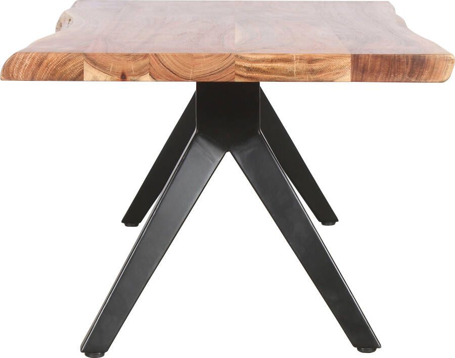 ByLIVING Salontafel Cheta van massief acaciahout 35 mm met natuurlijk schaaldeel breedte 115 cm - Foto 2