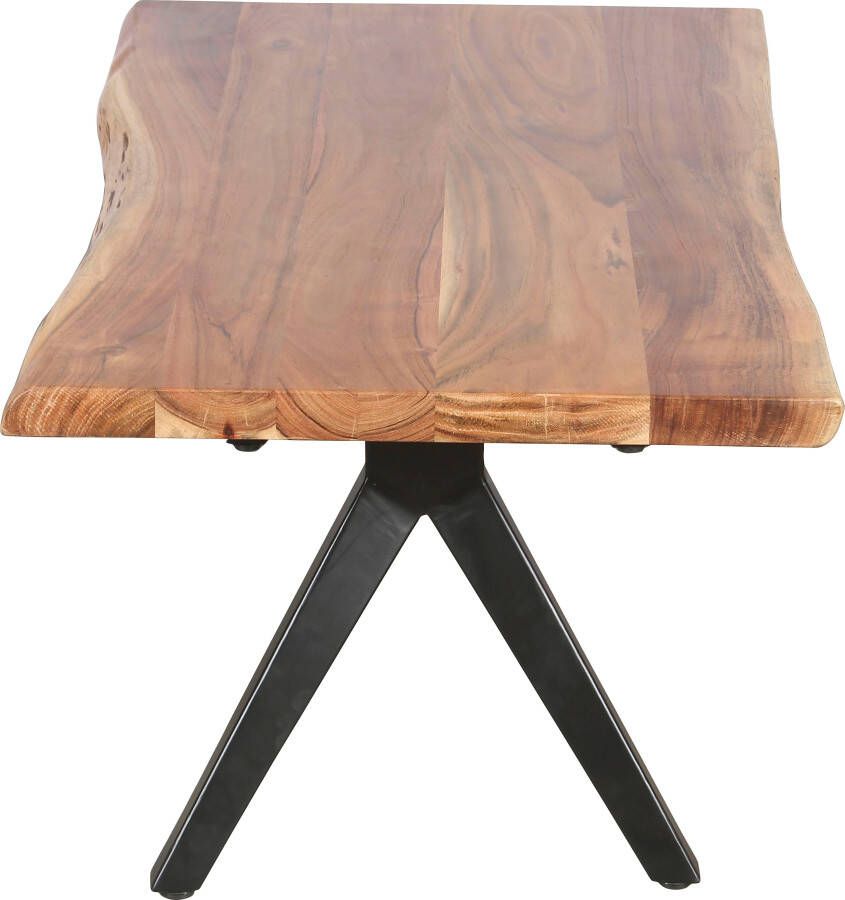 ByLIVING Salontafel Cheta van massief acaciahout 35 mm met natuurlijk schaaldeel breedte 115 cm