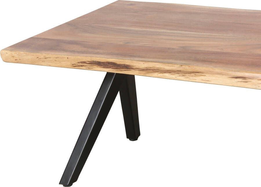 ByLIVING Salontafel Cheta van massief acaciahout 35 mm met natuurlijk schaaldeel breedte 115 cm - Foto 3