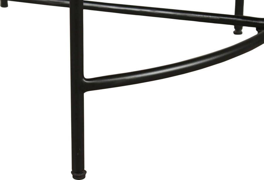 ByLIVING Salontafel Hanna massief mango tafelblad 35 mm en zwarte metalen poten rond 60 cm - Foto 11