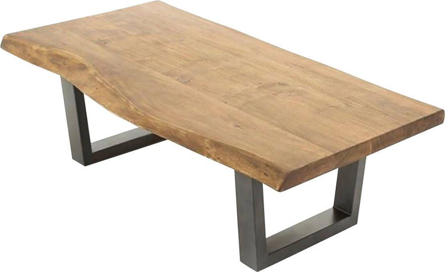 ByLIVING Salontafel Judy van massief hout met natuurlijk schaaldeel breedte 120 cm - Foto 3