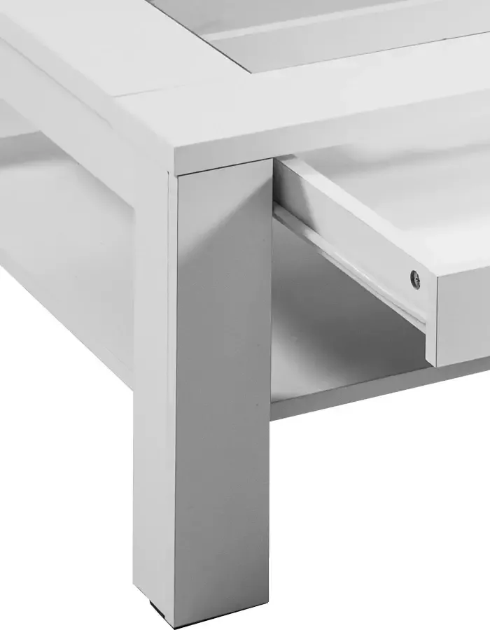 ByLIVING Salontafel Ralph Breedte 110 cm met glasinzet en lade - Foto 2