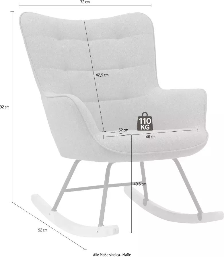 ByLIVING Schommelstoel Richie (1 stuk) - Foto 4