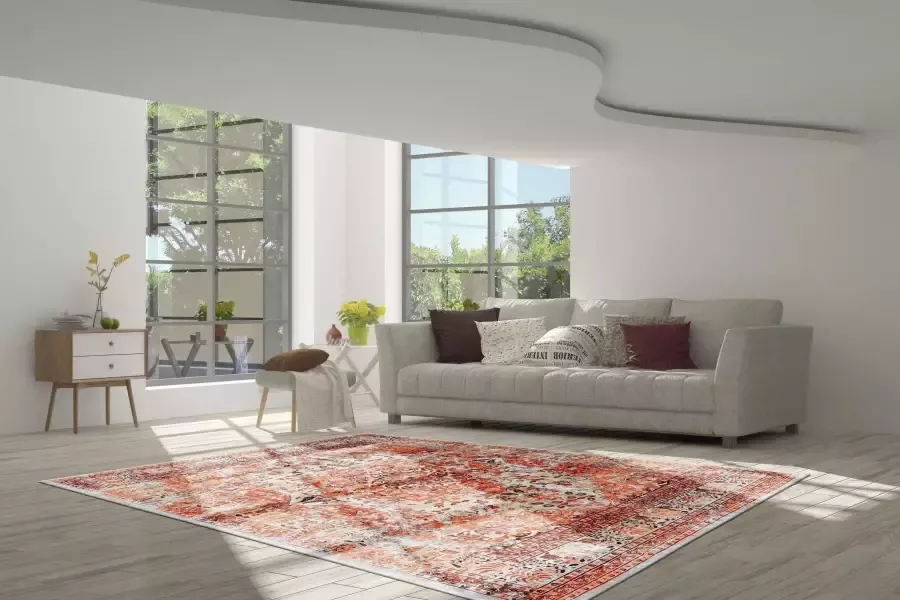 Calo-deluxe Vloerkleed Castor 5000 Korte pool met franje woonkamer - Foto 5