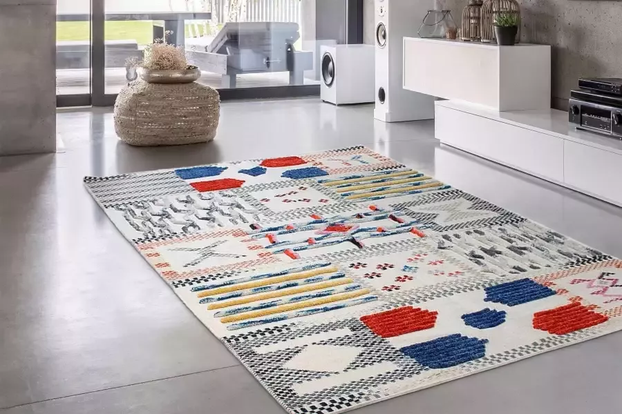 PremiumX Kayoom Wollen vloerkleed met prachtig patroon en geweldige kleur 160 x 230 Ivory - Foto 6