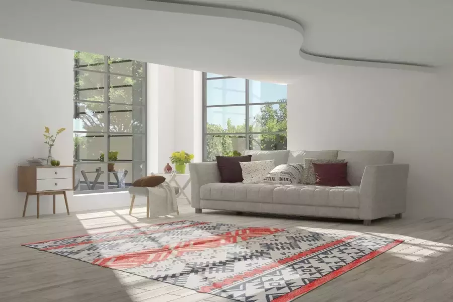ARTE ESPINA Vloerkleed Ethnie 200 3d-ontwerp kortpolig tapijt etno-ontwerp - Foto 6