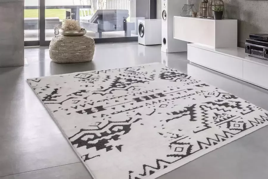 Kayoom Vloerkleed Agadir 110 trendy etno-stijl zoals met de hand geschilderde patronen met franjes - Foto 3