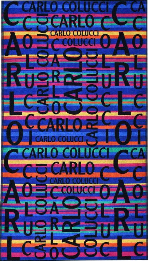 CARLO COLUCCI Strandlaken Matteo in opvallende jacquard-look en opschriften (1 stuk) - Foto 2