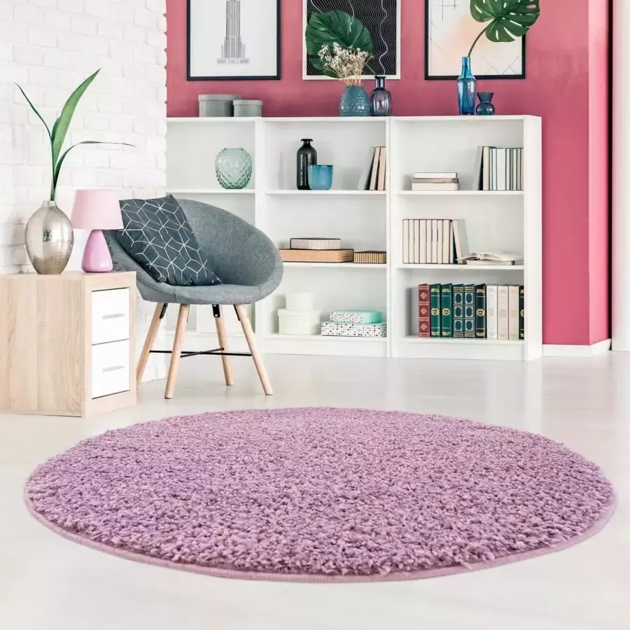 Carpet City Hoogpolig vloerkleed Pastel Shaggy300 Shaggy hoogpolig vloerkleed unikleurig zacht - Foto 2