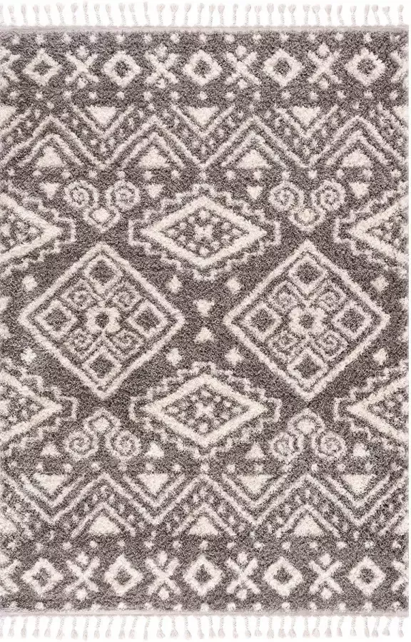 Carpet City Hoogpolig vloerkleed Pulpy 541 bijzonder zacht met franje etno-look - Foto 5