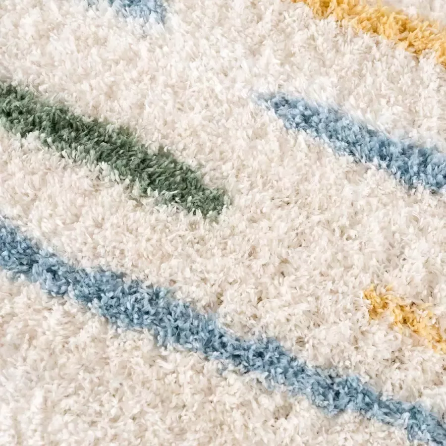 Carpet City Hoogpolig vloerkleed Pulpy 562 bijzonder zacht streep-look ideaal voor woonkamer & slaapkamer - Foto 4