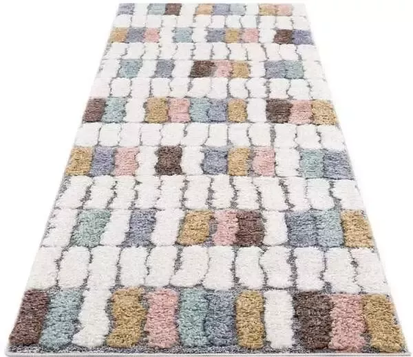 Carpet City Hoogpolige loper Focus bijzonder zacht modern multicolour 3d-effect - Foto 5