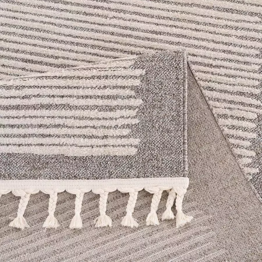Carpet City Vloerkleed Art 2231 Korte pool met kettingdraden streepmotief - Foto 2