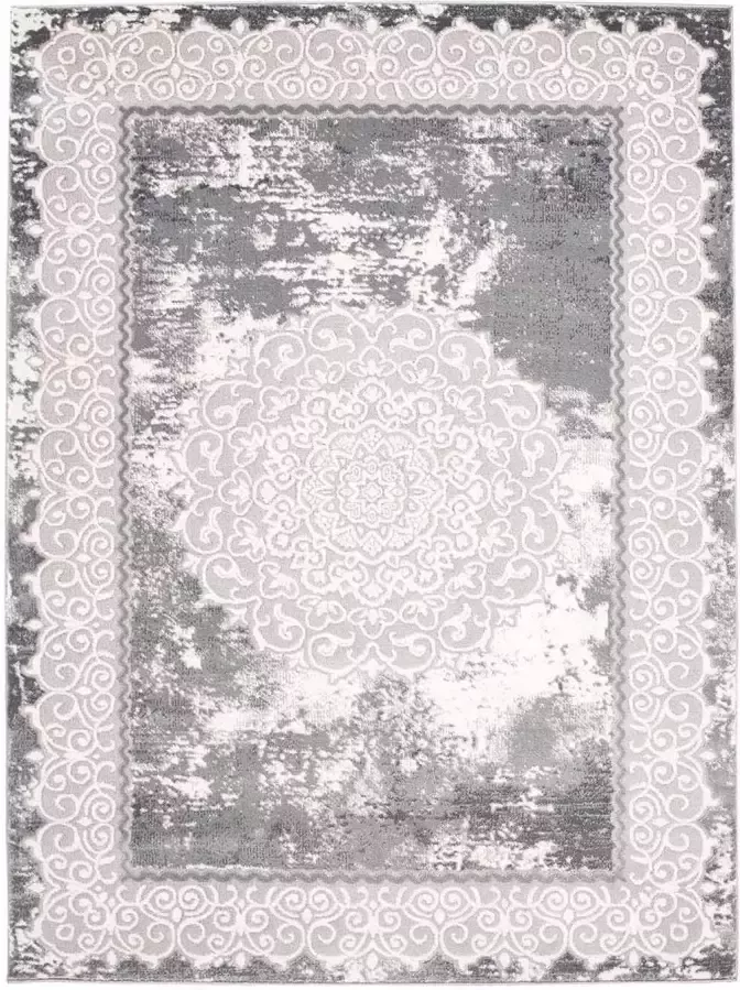 Carpet City Vloerkleed Platina 8058 Korte pool randdessin glanzend door polyester - Foto 8