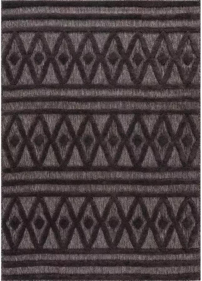 Carpet City Vloerkleed In-& Outdoorkleed Santorini 58538 3D-Effekt ruit-look Weerbestendig & uv-bestendig voor terras balkon keuken hal - Foto 4