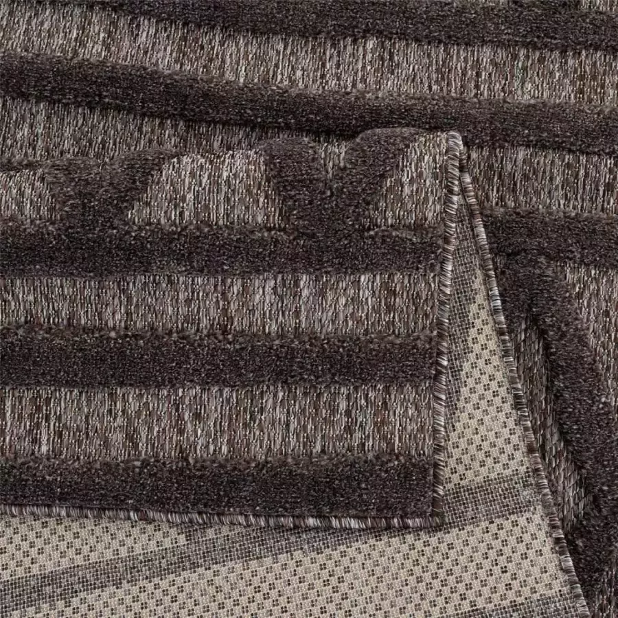 Carpet City Vloerkleed In-& Outdoorkleed Santorini 58538 3D-Effekt ruit-look Weerbestendig & uv-bestendig voor terras balkon keuken hal