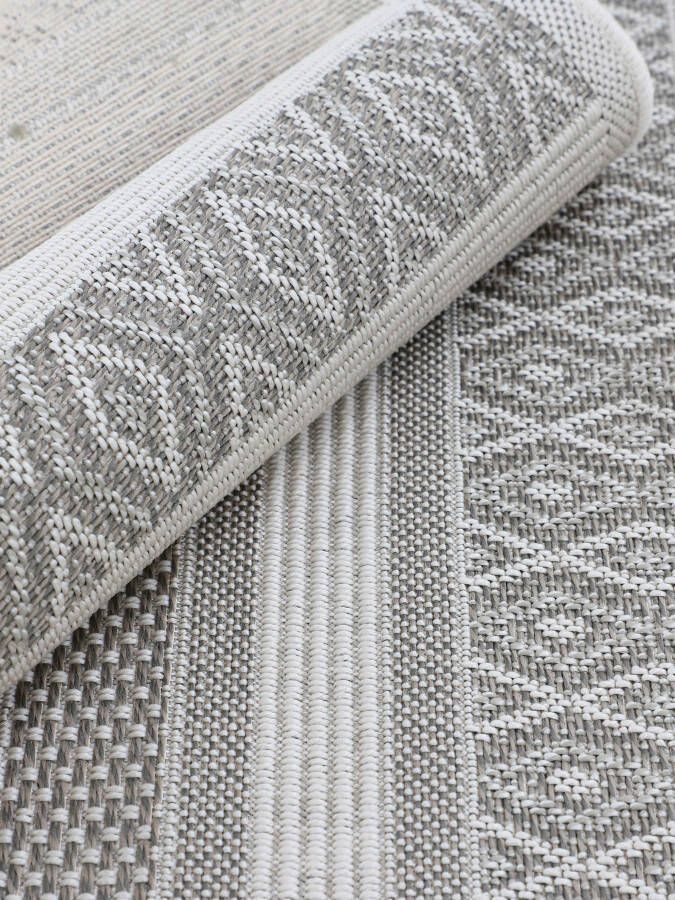 Carpetfine Vloerkleed Boho 101 robust vlakweefsel sisal look uv-bestendig buitenruimte