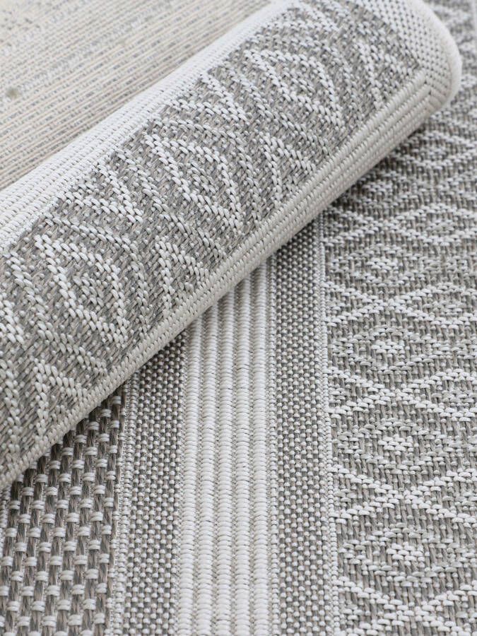Carpetfine Vloerkleed Boho 101 ook als loper verkrijgbaar robust vlakweefsel sisal look uv-bestendig buitenruimte