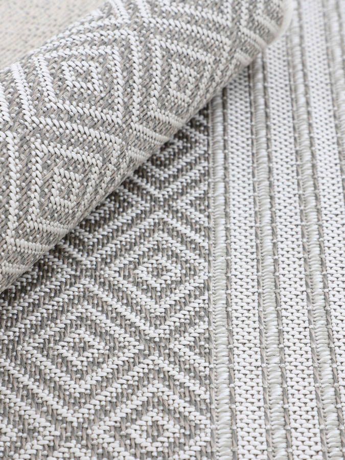 Carpetfine Vloerkleed Boho 103 ook als loper verkrijgbaar robust vlakweefsel sisal look uv-bestendig buitenruimte