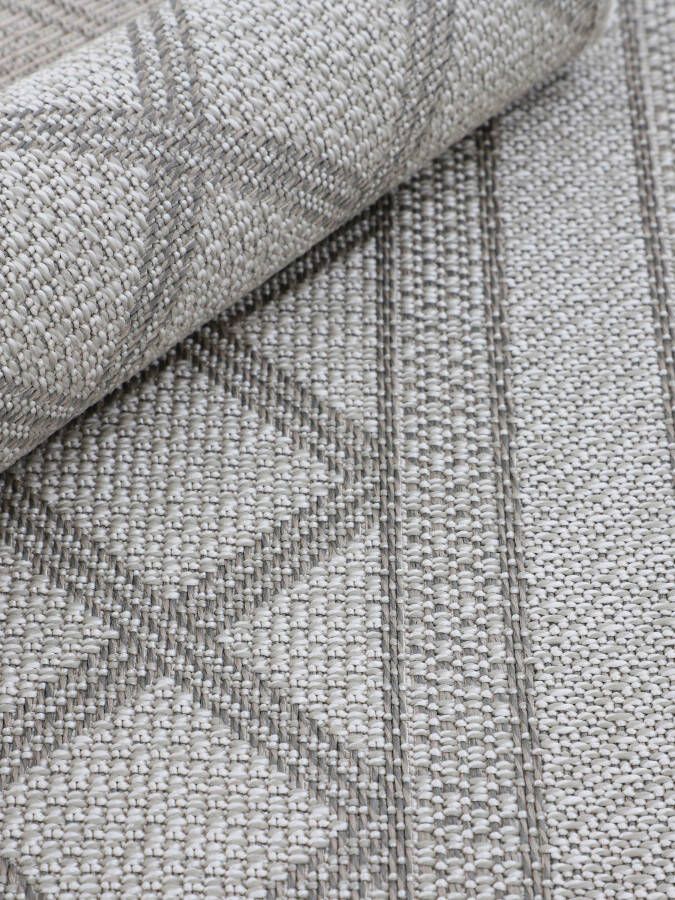 Carpetfine Vloerkleed Boho 104 ook als loper verkrijgbaar robust vlakweefsel sisal look uv-bestendig buitenruimte