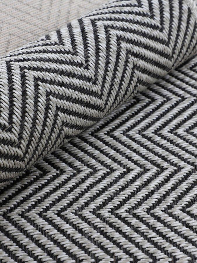 Carpetfine Vloerkleed Boho 106 robust vlakweefsel sisal look uv-bestendig buitenruimte