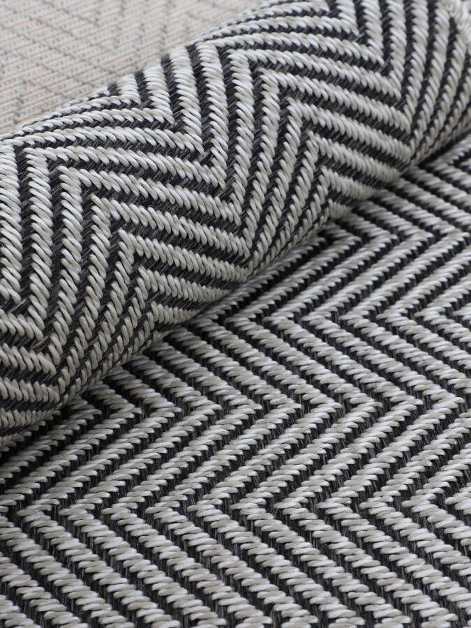 Carpetfine Vloerkleed Boho 106 ook als loper verkrijgbaar robust vlakweefsel sisal look uv-bestendig buitenruimte