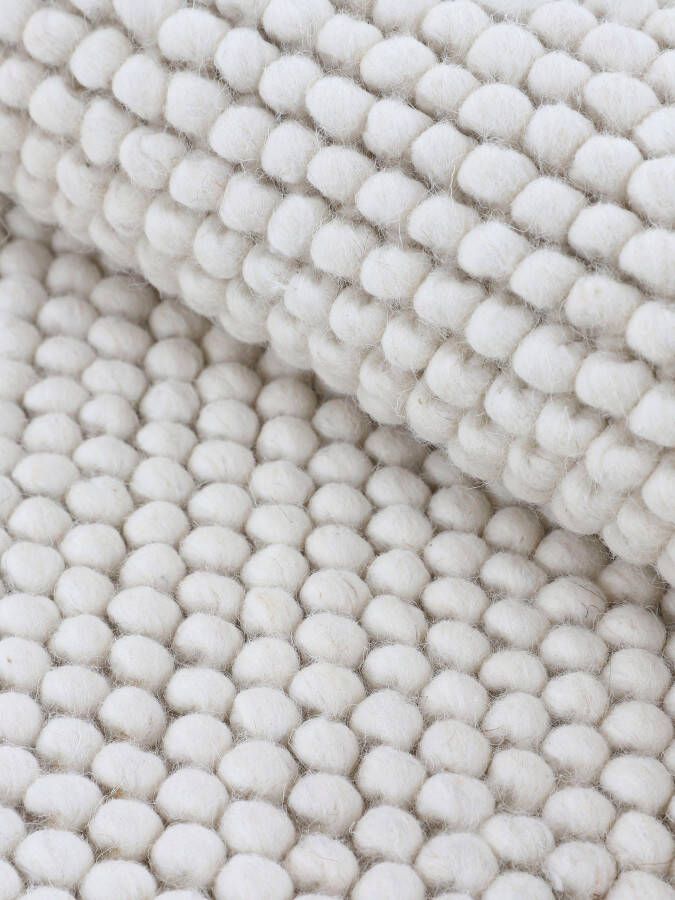 Carpetfine Vloerkleed Calo Handgeweven tapijt uni kleuren gemeleerd handgeweven 70% wol - Foto 3